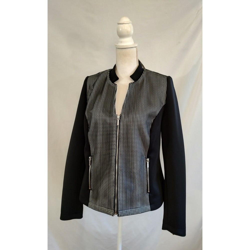 NWT Lane Bryant Jacket Black Moto Inspired Soft Shell Zip with Mesh Inserts 14